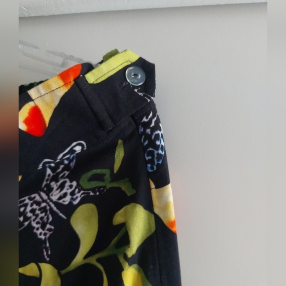 Soft Surroundings Abstract Floral Midi Skirt Dragonflies Wearable Art Small - Picture 5 of 8